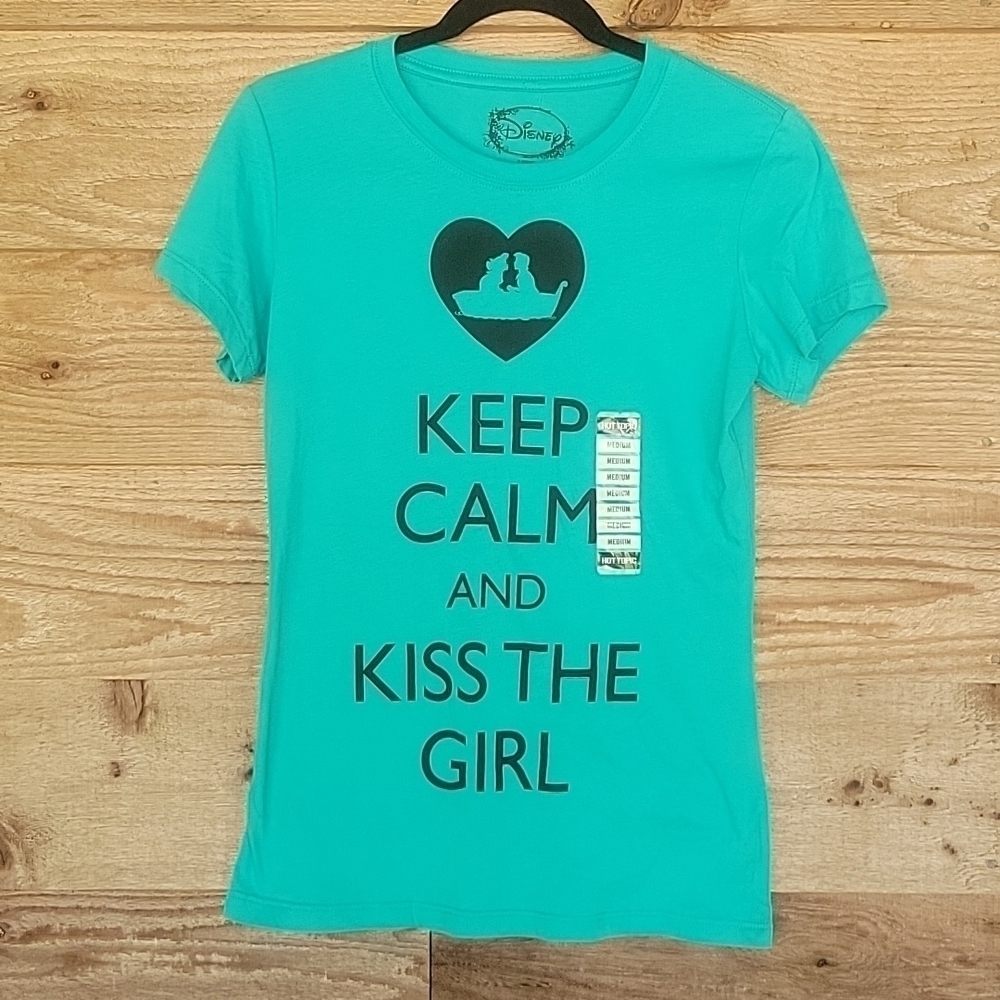 NWT Teal Hot Topic Little Mermaid Kiss the Girl Tee Size Medium